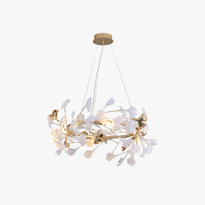 Jarn Suspension Feuille/Multi Moderne Métal/Céramique Doré/Blanc Salon - Neutralighting