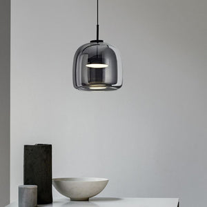 June Suspension Luminaire Design Verre Gris Fumé - Neutralighting