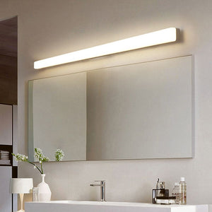 Banya Applique Murale Miroir Linéaire Simple. Acrylique. Blanc. Salle de Bain - Neutralighting