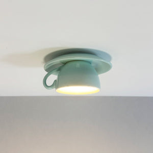 Teyo Moderne Tasses à Café Céramique Plafonnier Bleu/Rose/Jaune - Neutralighting