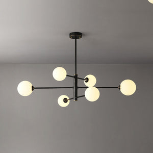 Truva Lustre Bulle Moderne. Cuivre/Verre. Noir/Cuivre. Salon - Neutralighting