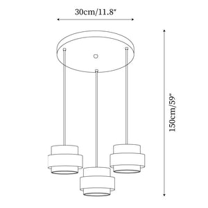 Perra Suspension Travertin - Neutralighting