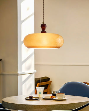 Eldom Suspension avec Abat-Jour en Verre Ambre - Neutralighting