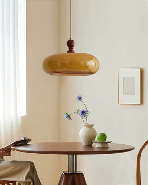 Eldom Suspension avec Abat-Jour en Verre Ambre - Neutralighting