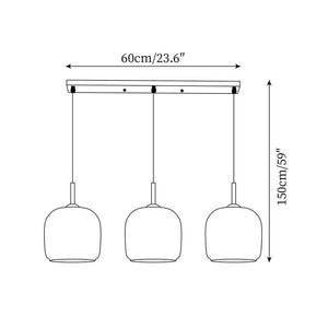 June Suspension Luminaire Design Verre Gris Fumé - Neutralighting