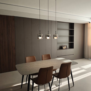 June Suspension Luminaire Design Verre Gris Fumé - Neutralighting