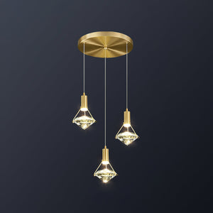 Elysianire Suspension Laiton Cristal Élégante - Neutralighting
