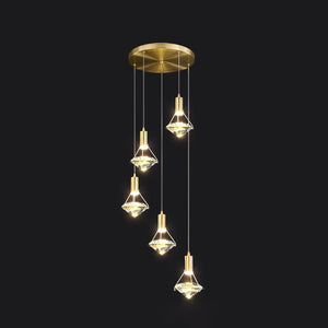 Elysianire Suspension Laiton Cristal Élégante - Neutralighting