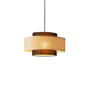 Zerither Lampe Pendante Rattan Tissu - Neutralighting
