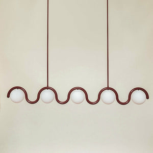 Uveta Lustre Linéaire Rouge & Argenté - Neutralighting