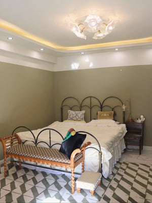 Solara Plafonnier en Verre Feuille avec Laiton Élégant - Neutralighting