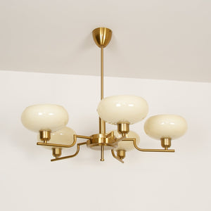 Lustra Suspension en Verre Globe Cadre en Laiton - Neutralighting