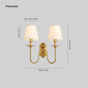 Chloe Applique Murale Vintage avec Abat-Jours en Tissu - Neutralighting