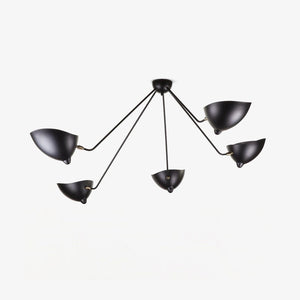 Solara Plafonnier Trois Bras Noir Sculptural - Neutralighting