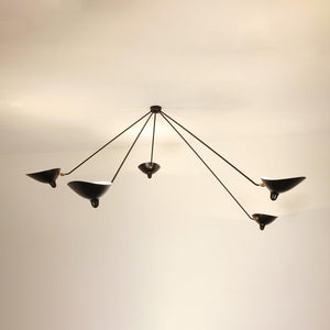 Solara Plafonnier Trois Bras Noir Sculptural - Neutralighting