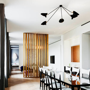 Solara Plafonnier Trois Bras Noir Sculptural - Neutralighting