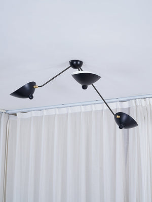 Solara Plafonnier Trois Bras Noir Sculptural - Neutralighting