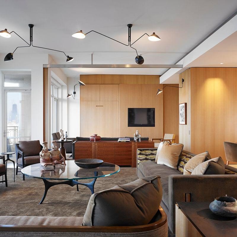 Plafonnier à Bras Articulés en Métal Pour Éclairage Design