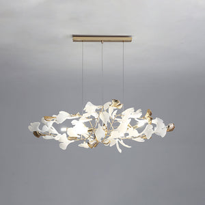 Jarn Suspension Feuille/Multi Moderne Métal/Céramique Doré/Blanc Salon - Neutralighting