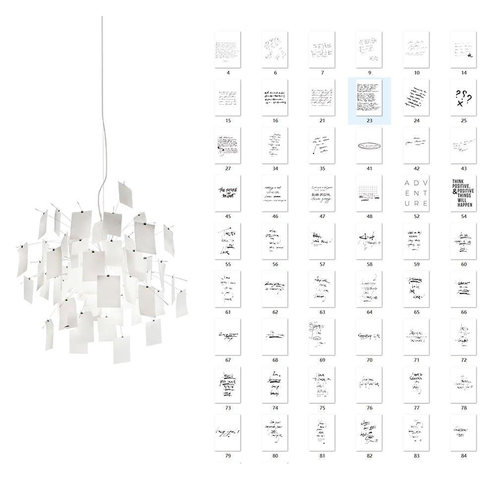 Lustra Chandelier en Papier Personnalisable Créatif - Neutralighting