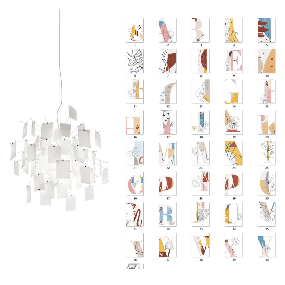 Lustra Chandelier en Papier Personnalisable Créatif - Neutralighting