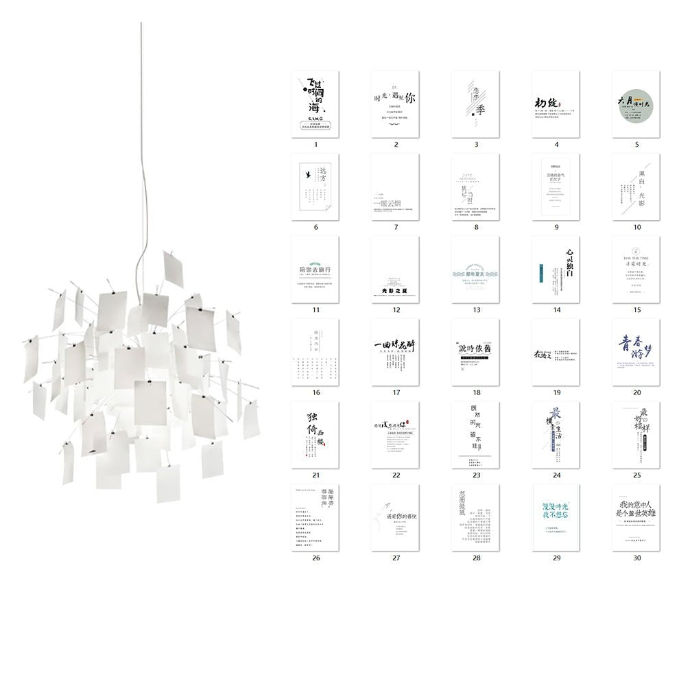 Lustra Chandelier en Papier Personnalisable Créatif - Neutralighting