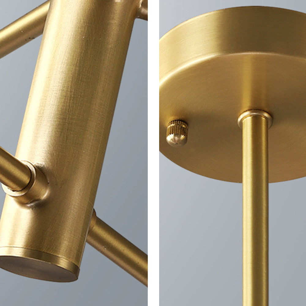 Truva Lustre Bulle Moderne. Cuivre/Verre. Noir/Cuivre. Salon - Neutralighting