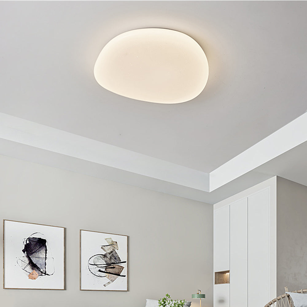 Sayu Plafonnier Galet Moderne Blanc. Salon - Neutralighting