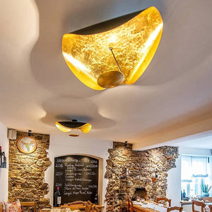 Jexie Plafonnier Feuille Moderne Noir/Or Salon Chambre à Coucher - Neutralighting