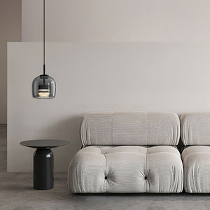 June Suspension Luminaire Design Verre Gris Fumé - Neutralighting