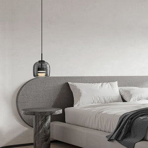 June Suspension Luminaire Design Verre Gris Fumé - Neutralighting