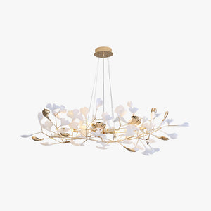 Jarn Suspension Feuille/Multi Moderne Métal/Céramique Doré/Blanc Salon - Neutralighting