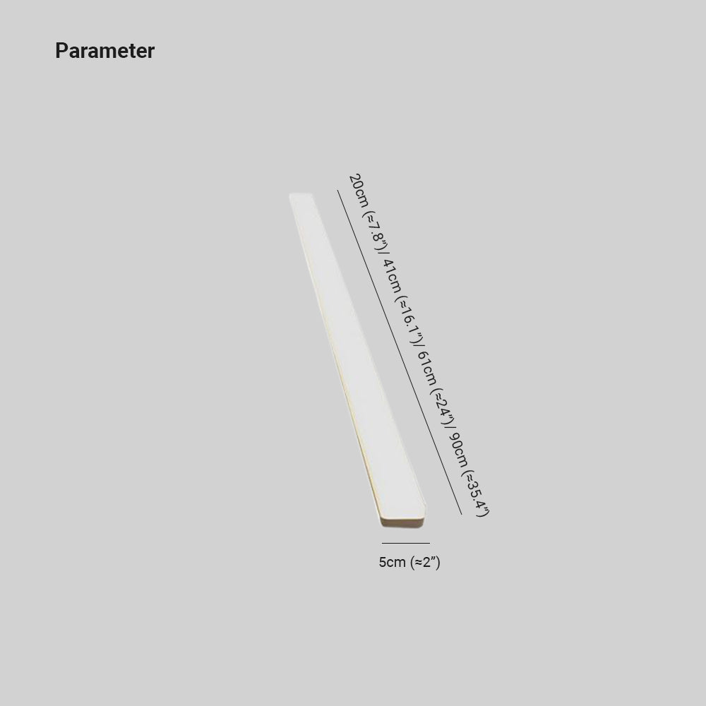 Banya Applique Murale Miroir Linéaire Simple. Acrylique. Blanc. Salle de Bain - Neutralighting