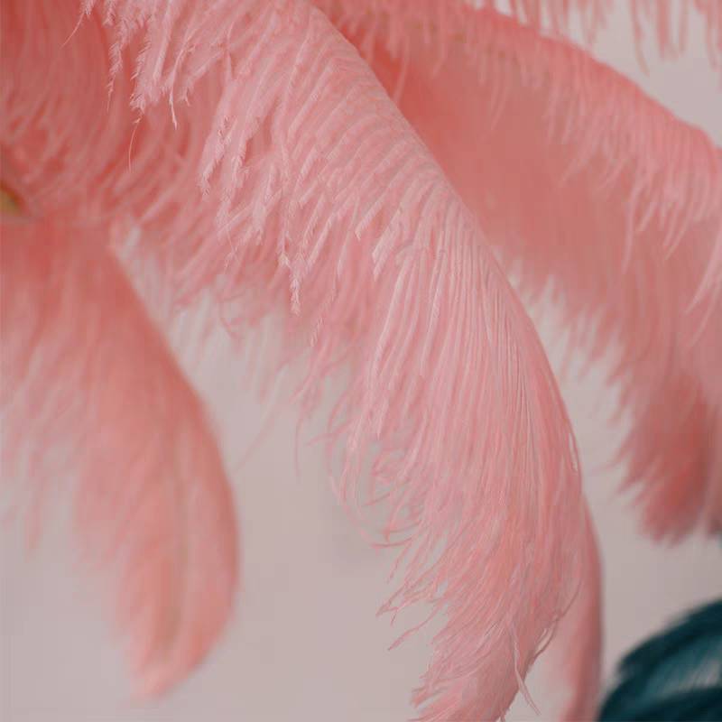 Lampadaire Fleur Luxe Plume/Métal Coloré Salon - Neutralighting