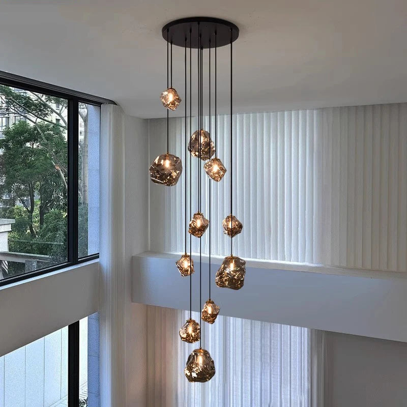 Lustre d'Escalier Nordique Élégant Pour Grands Espaces Intérieurs