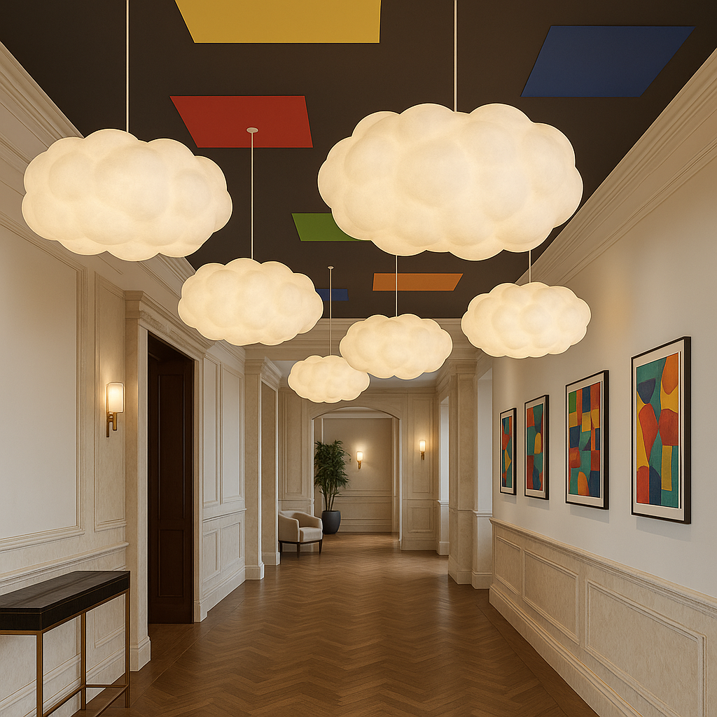 Suspension Lumineuse Cloud Éclairage Doux Design Minimaliste