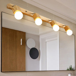 Winna Applique Murale LED Carrée Globe Réglable Naturelle Métal/Bois - Neutralighting