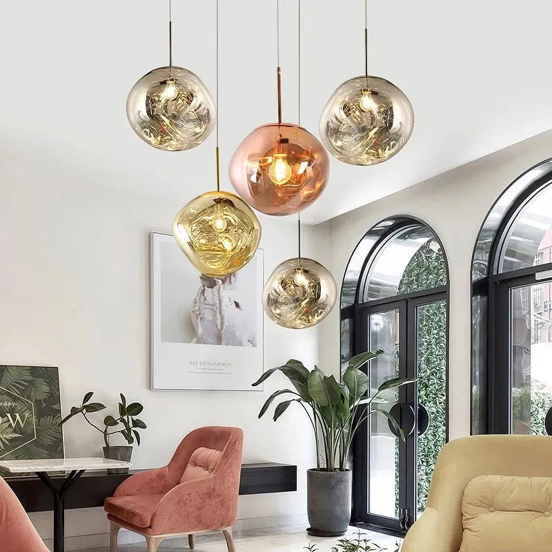 Milo Suspension Moderne en Verre Coloré Irregulier - Neutralighting