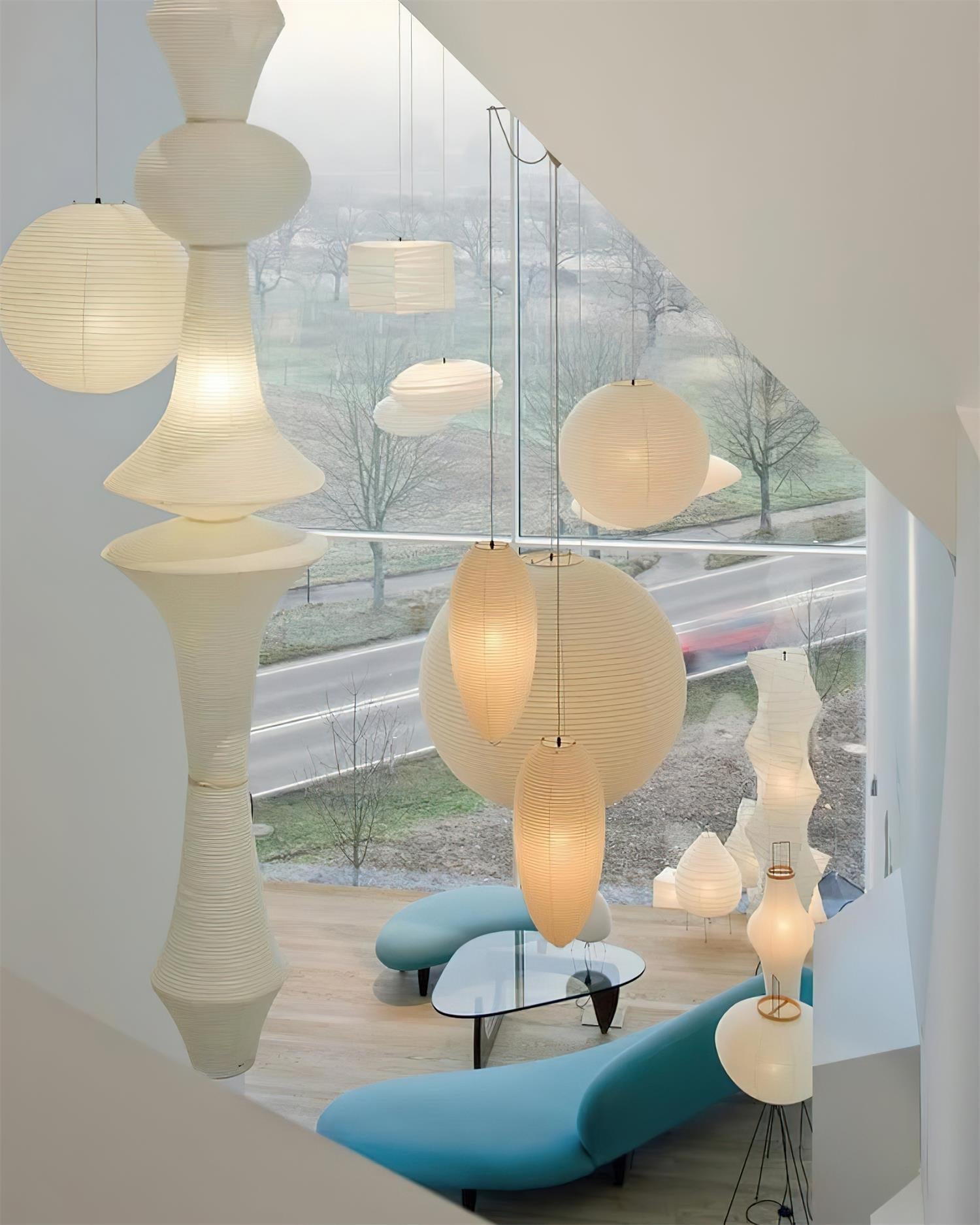 Zyora Lampe Suspendue Sculpturale en Papier - Neutralighting