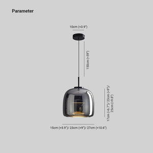 June Suspension Luminaire Design Verre Gris Fumé - Neutralighting