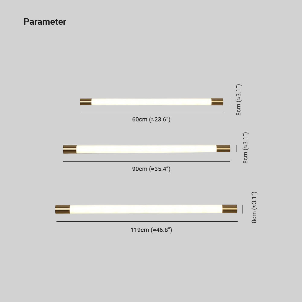 Yova Applique Murale Linéaire Simple. Métal/Acrylique. Blanc. Salle de Bain - Neutralighting