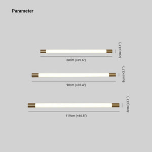 Yova Applique Murale Linéaire Simple. Métal/Acrylique. Blanc. Salle de Bain - Neutralighting