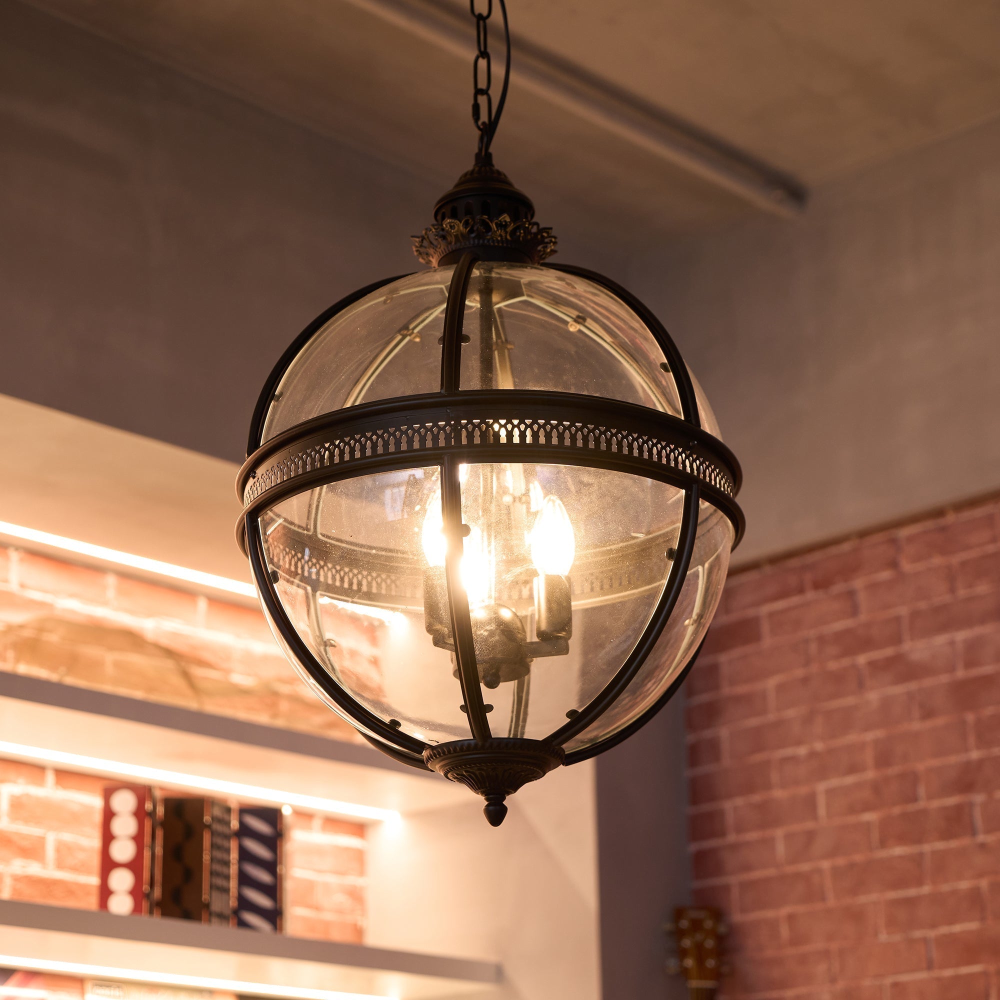 Edward Suspension Rétro en Verre - Neutralighting