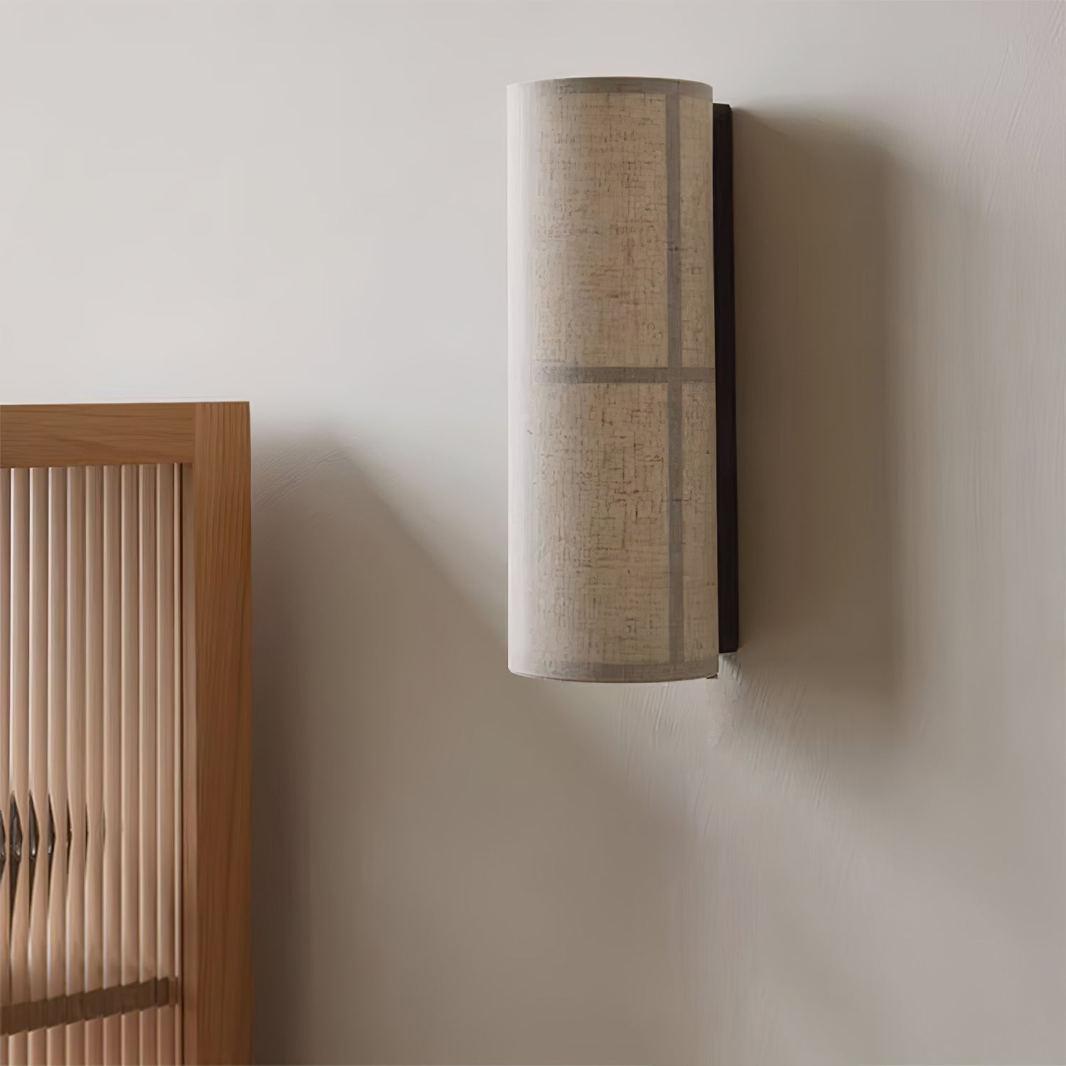 Lustra Wall Lamp Cylinder Fabric Soft Glow - Neutralighting