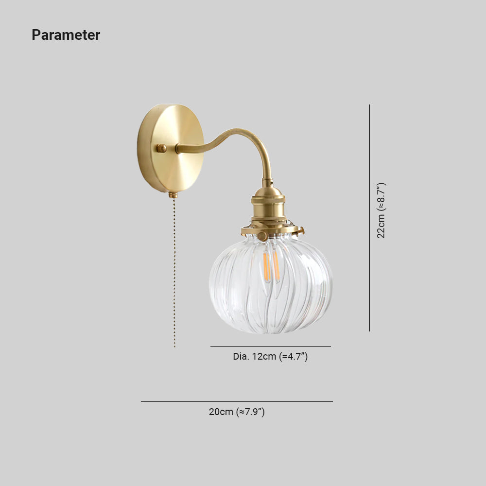 June Applique Murale Vintage en Verre - Neutralighting