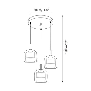 June Suspension Luminaire Design Verre Gris Fumé - Neutralighting