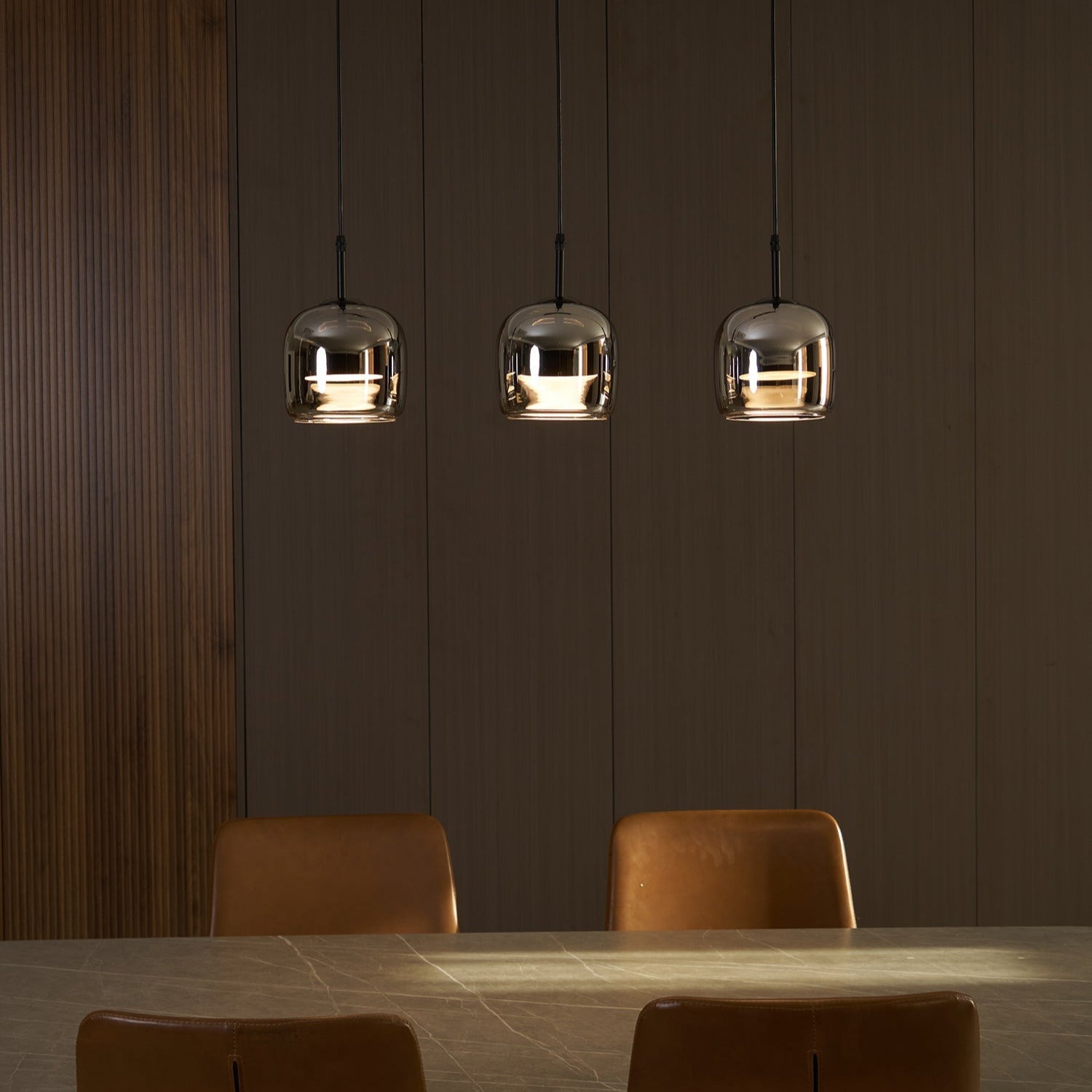 June Suspension Luminaire Design Verre Gris Fumé - Neutralighting