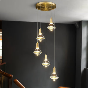 Elysianire Suspension Laiton Cristal Élégante - Neutralighting