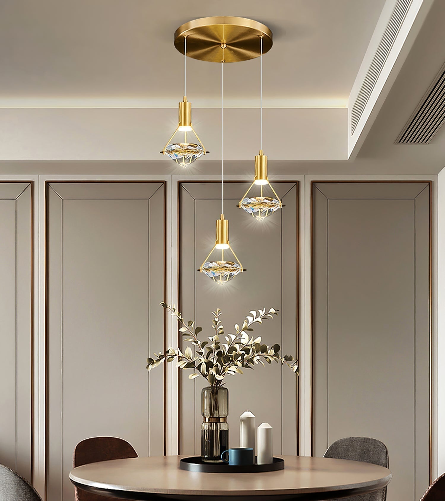 Elysianire Suspension Laiton Cristal Élégante - Neutralighting