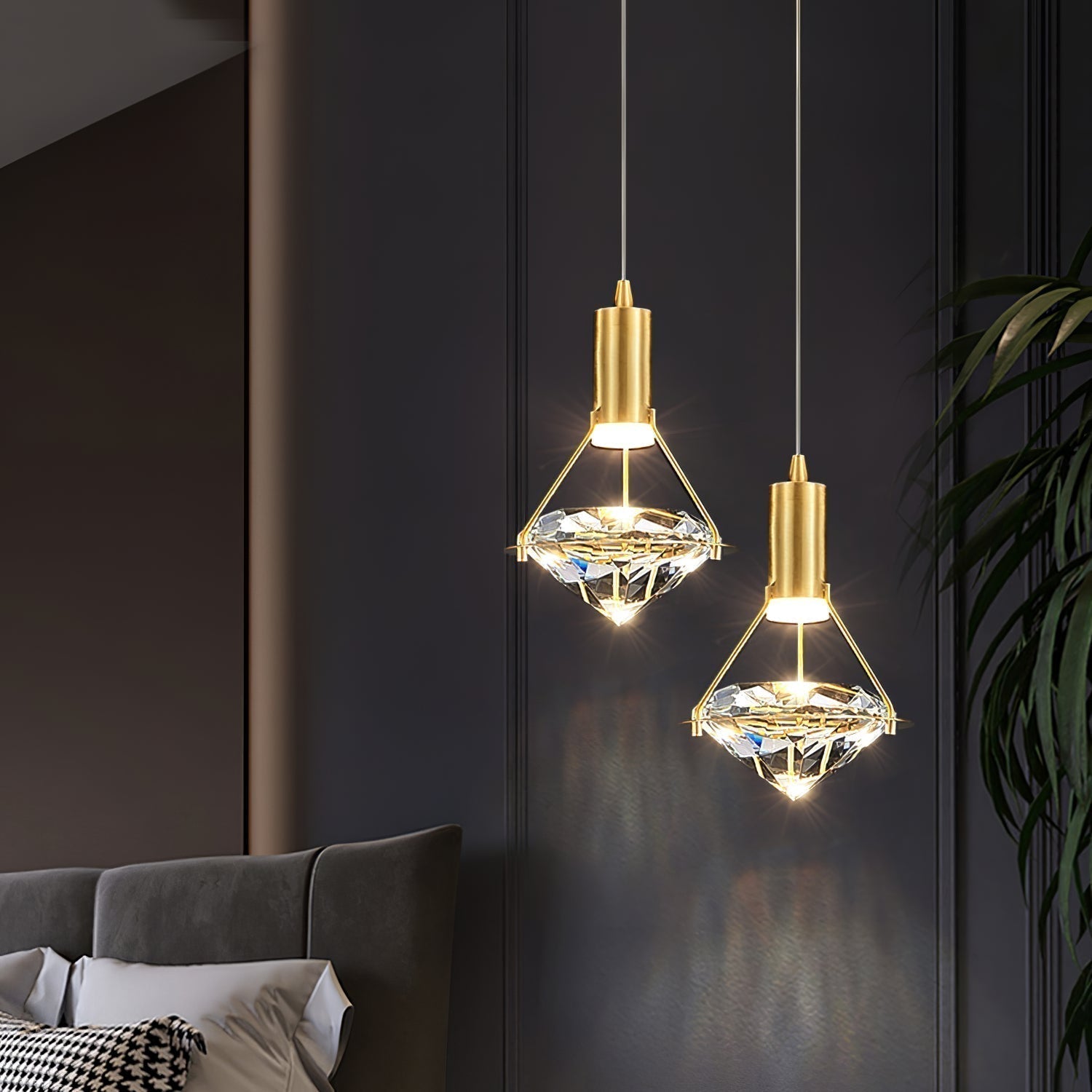 Elysianire Suspension Laiton Cristal Élégante - Neutralighting
